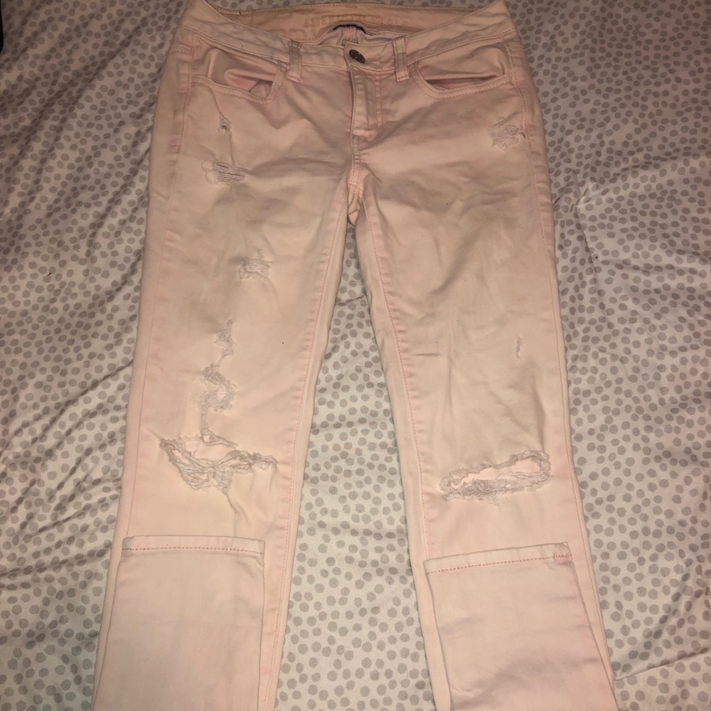 Pink AE ripped jegging